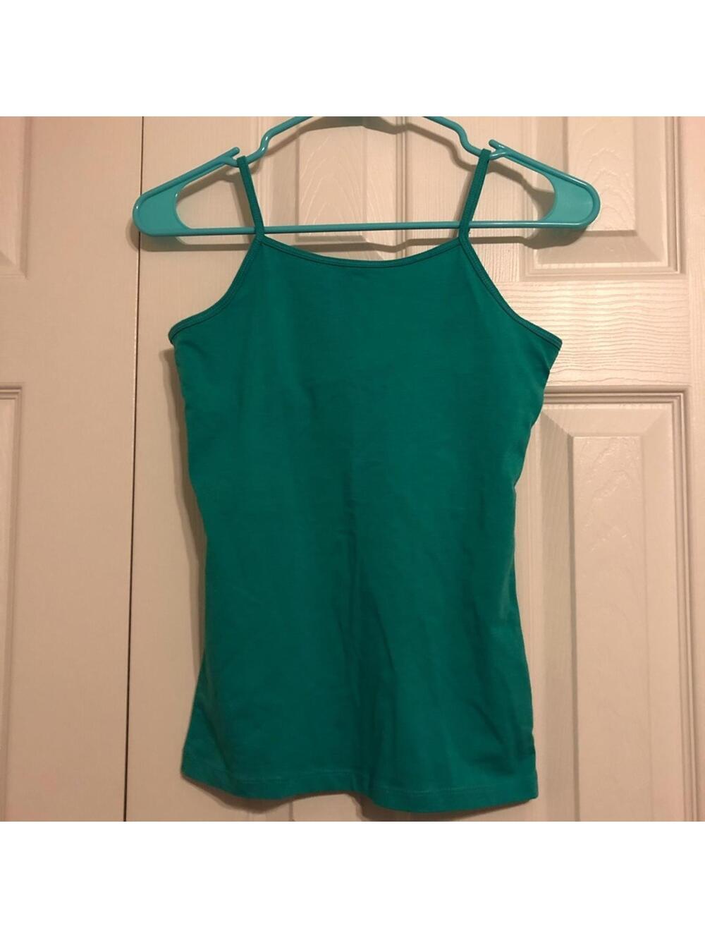 Girls Basic Cami Tank Top with Shelf Bra Lining Casual Layering Essential